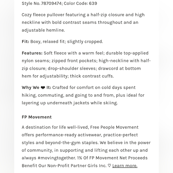 Free People Mountain High Half Zip - Picture 3 of 3